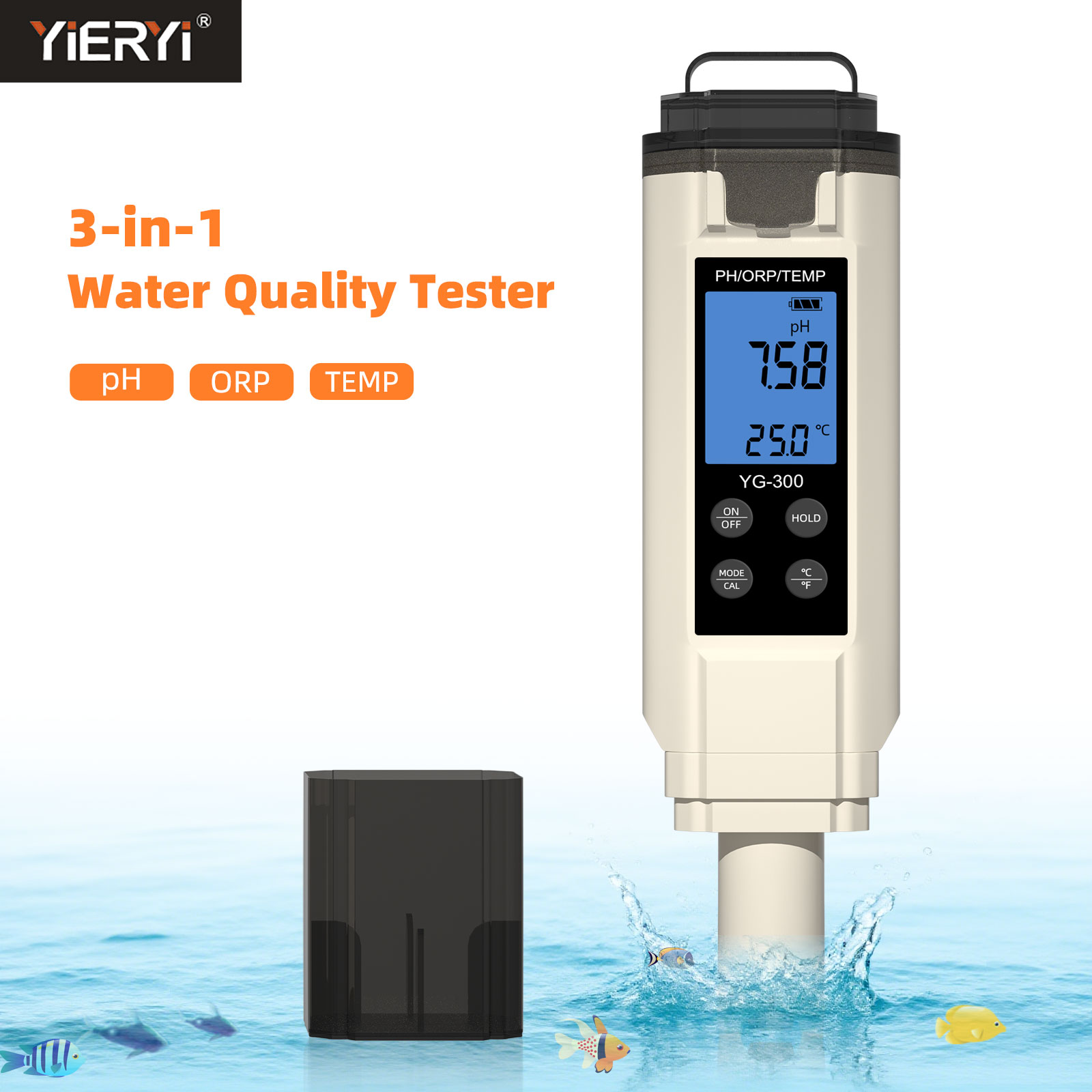Marine Aquarium Par Meter - Yieryi digital 3 em 1 medidor