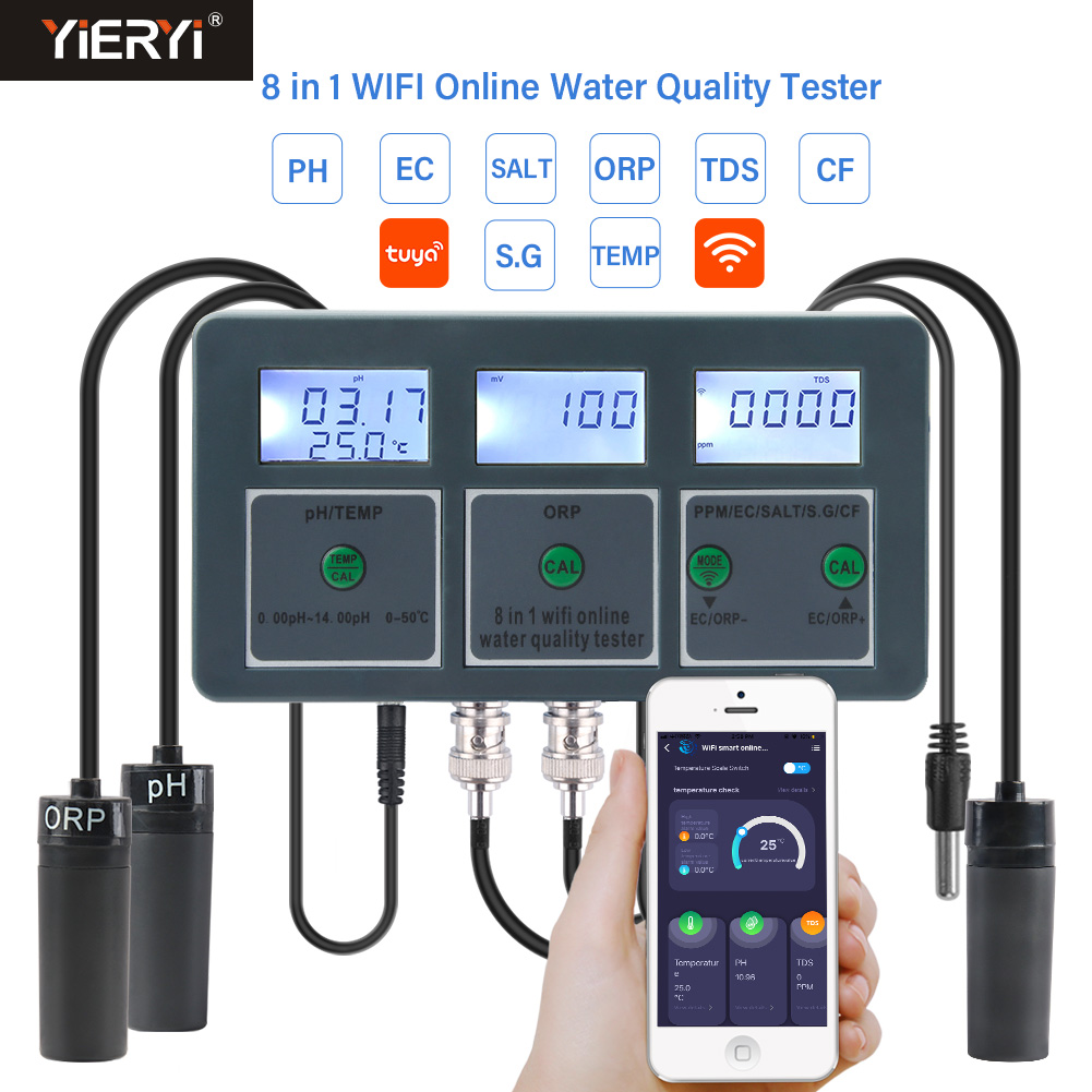 Marine Aquarium Par Meter - Medidor de ph inteligente wi-fi tuya,