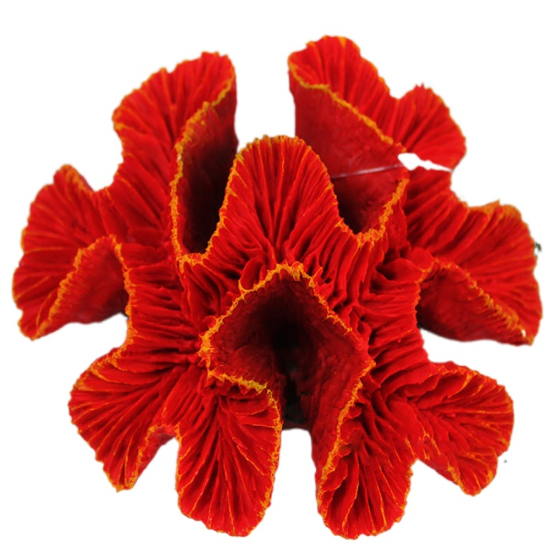 Marine Aquarium Orp - Coral Artificial de Resina Vermelha para