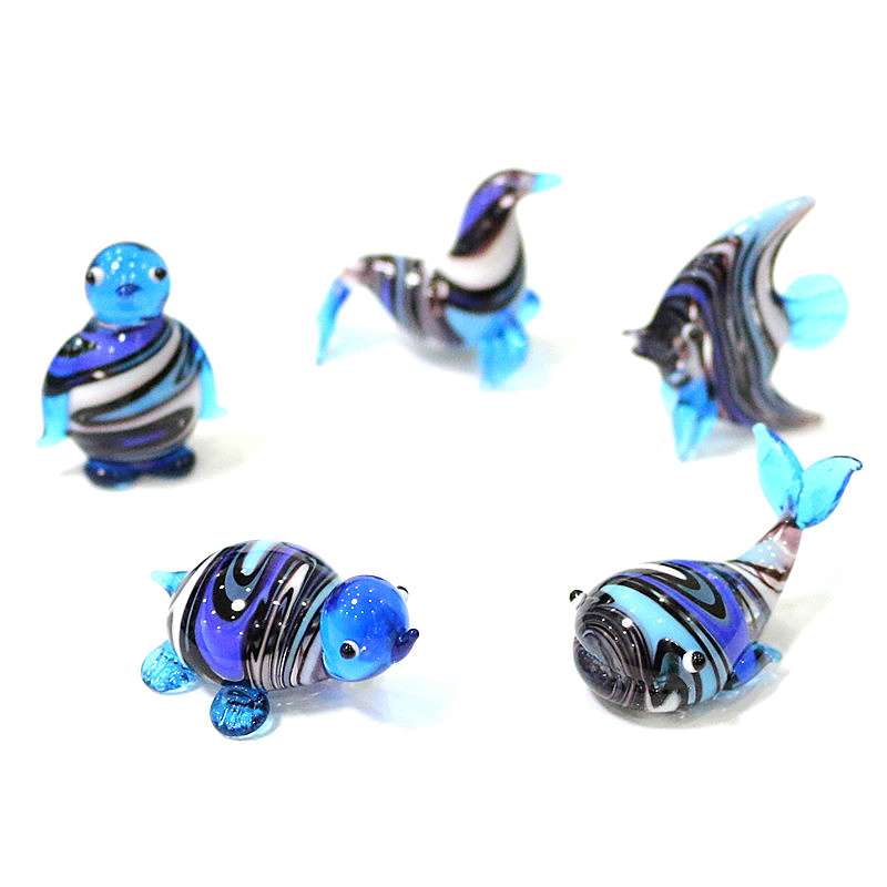 Marine Aquarium Orp - Vidro Murano estatueta animal marinho, mini-tartaruga,