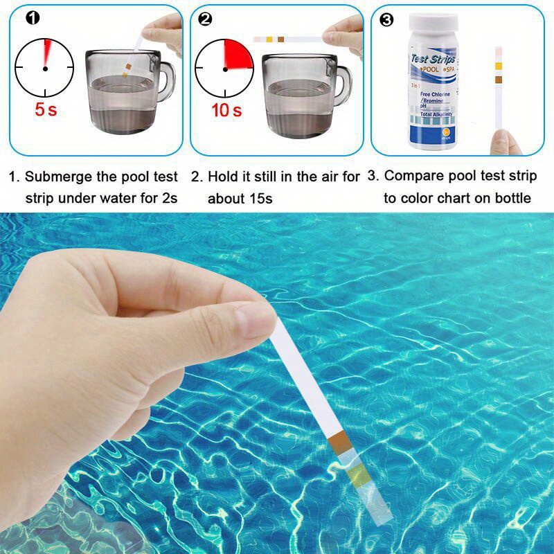 3 em 1 papel de teste cloro im - Marine Aquarium Water Testing avaliação e preço