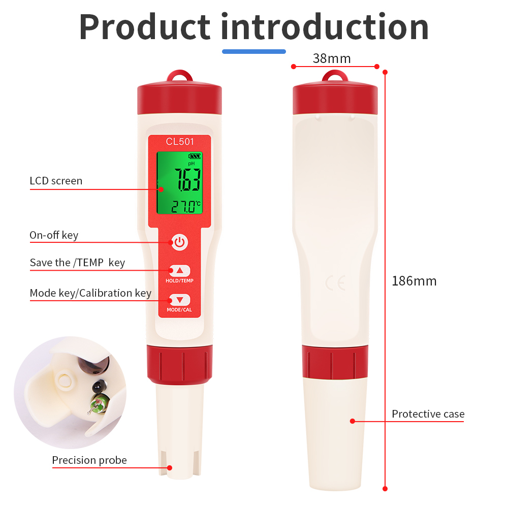 Medidor de temperatura ph/cl2/ - Marine Aquarium Water Testing avaliação e preço