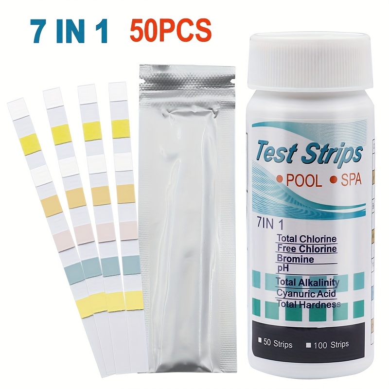 7-em-1 50/100 pces piscina tir - Marine Aquarium Water Testing avaliação e preço