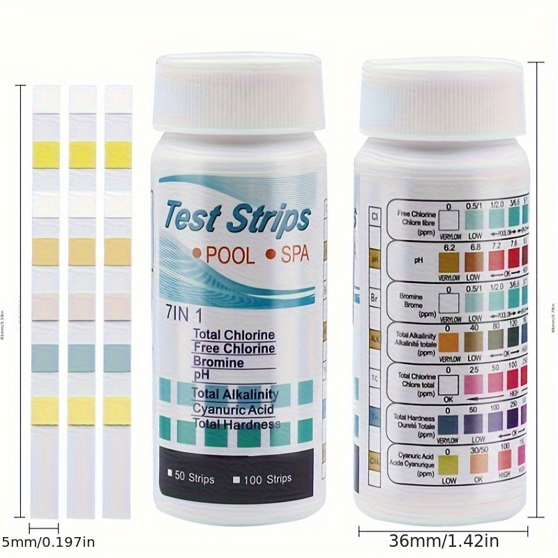 7-em-1 50/100 pces piscina tir - Marine Aquarium Water Testing avaliação e preço
