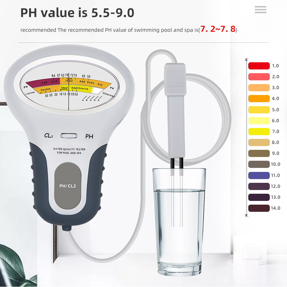 2 em 1 medidor de cloro ph tes - Marine Aquarium Water Testing avaliação e preço